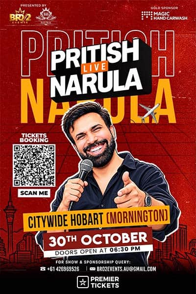 Pritish Narula Live - Hobart 2026