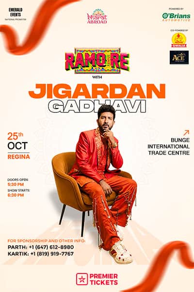 Ramo Re Tour 2026 with Jigardan Gadhavi in Regina