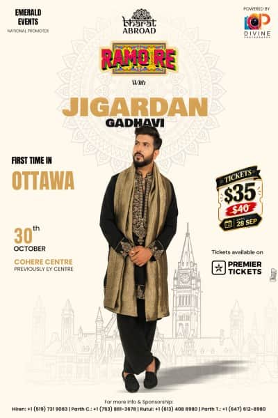 Ramo Re Tour 2026 with Jigardan Gadhavi in Ottawa