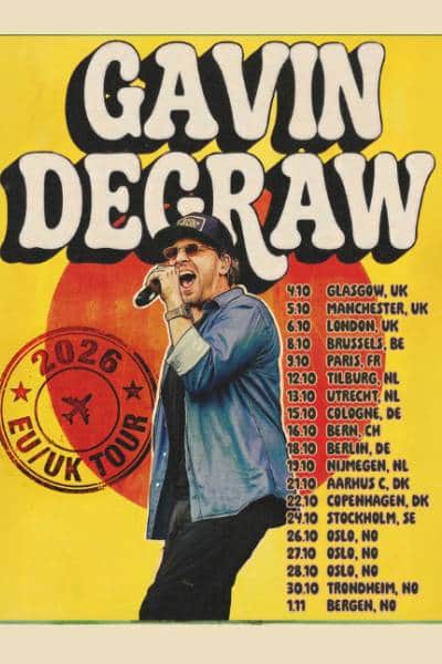 Gavin DeGraw - Oslo | 26 Oct 2026