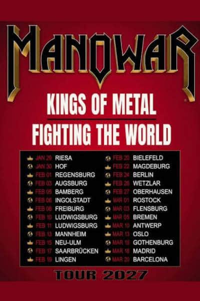 Manowar - Barcelona | 20 March 2027
