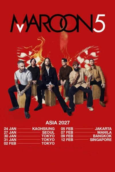 Maroon 5 Asia 2027 Tour in Manila