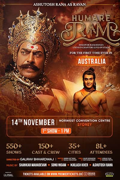 HUMARE RAM Ft Ashutosh Rana (As Ravan) and Rahull R Bhuchar in Sydney