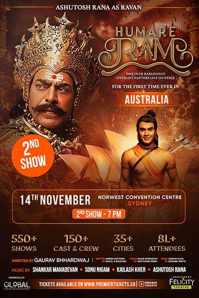 HUMARE RAM Ft Ashutosh Rana (As Ravan) and Rahull R Bhuchar in Sydney