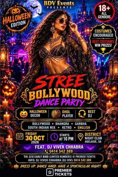 STREE Bollywood Dance Party 2026 - Adelaide