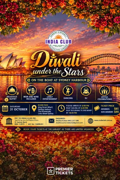 Diwali Under the Stars - DINNER CRUISE at Sydney Harbour