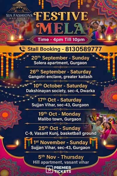 SIA Fashions & Events – Festive Mela | 20th Sep