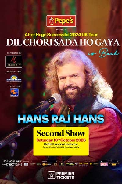 Hans Raj Hans Live in London-Second Show Announced 2026 - London