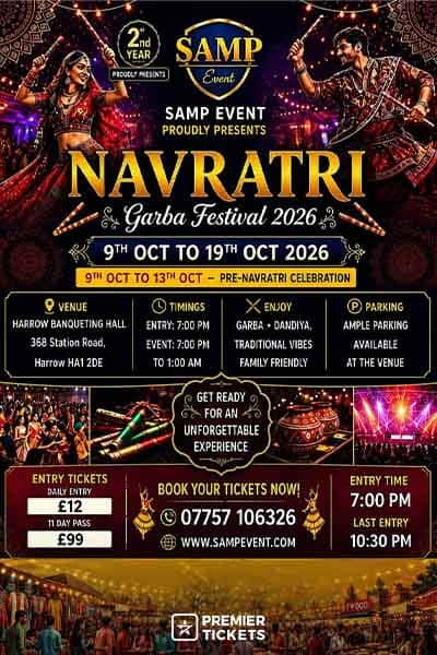 SAMP presents NAVRATRI 2026 - 19 OCT