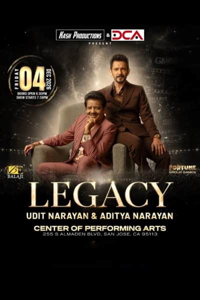 LEGACY – Udit Narayan & Aditya Narayan Live In Bay Area 2026