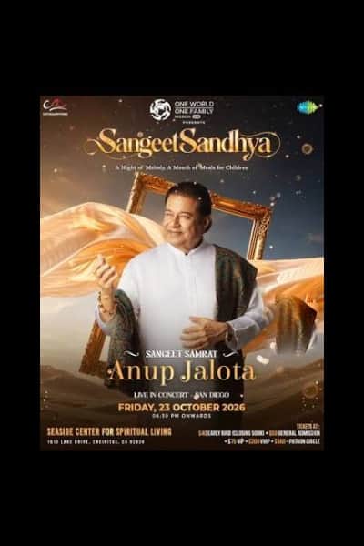 Anup Jalota Live in Concert San Diego - Sangeet Sandhya 2026