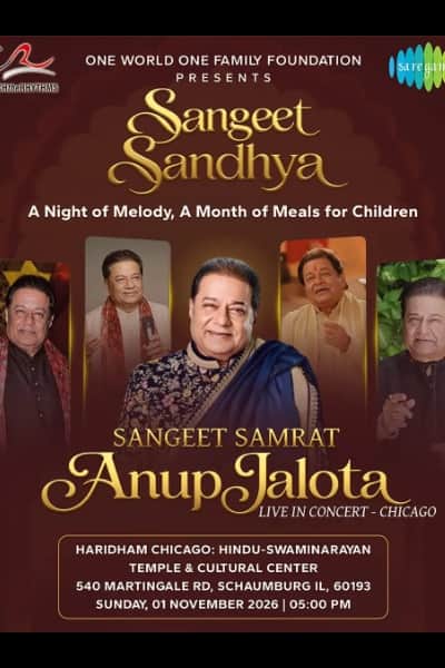 Anup Jalota Live in Concert Chicago - Sangeet Sandhya 2026