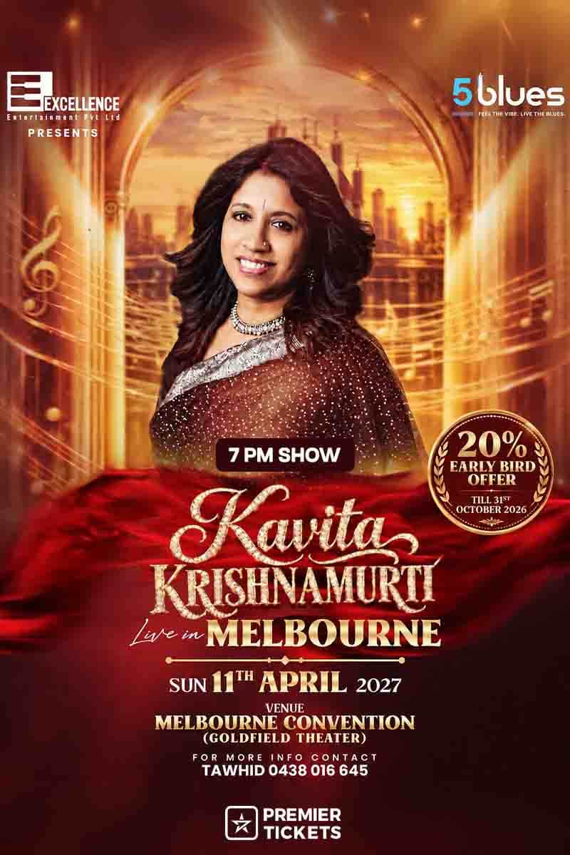 KAVITA KRISHNAMURTI Live in Melbourne 2027