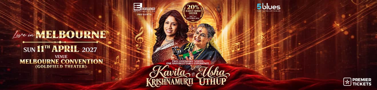 Book tickets for USHA UTHUP & KAVITA KRISHNAMURTI Live in Melbourne on Premier Tickets