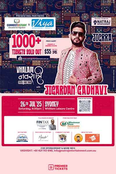 Vhalam Navratri 2025 With Jigardan Gadhavi in Sydney