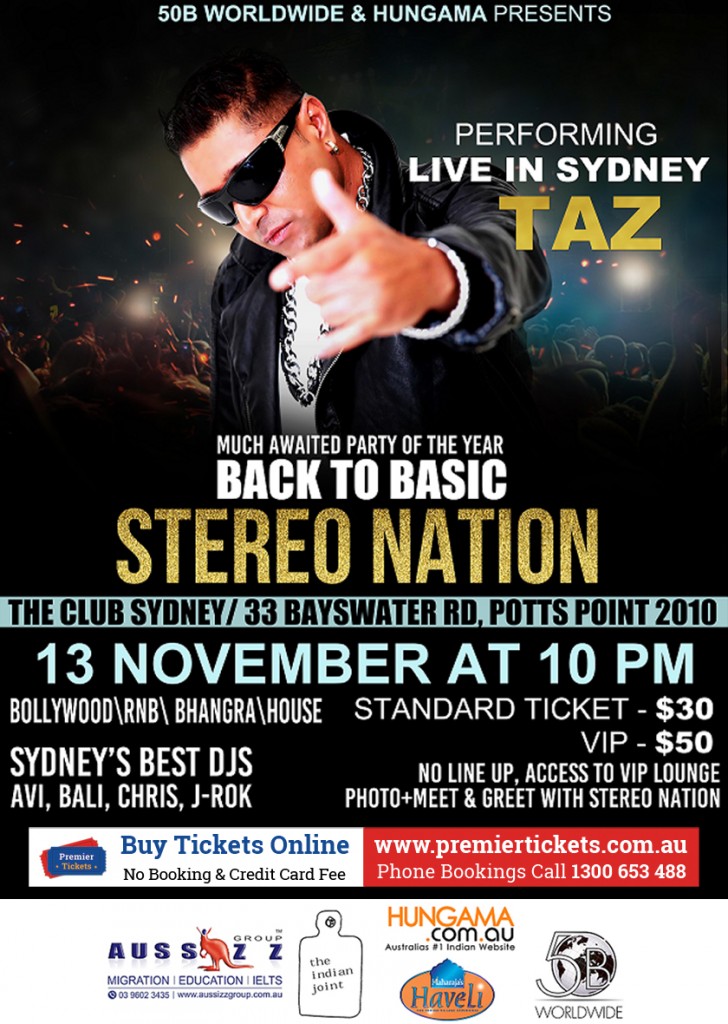 TAZ – Stereo Nation-Sydney Live