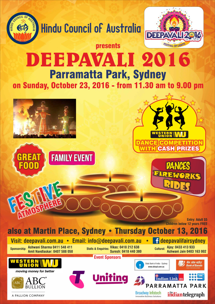 Deepavali Festival 2016 by Hindu Council of Australia