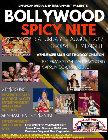 Dhadkan's Bollywood Spicy Night - Dinner & Dance in Melbourne