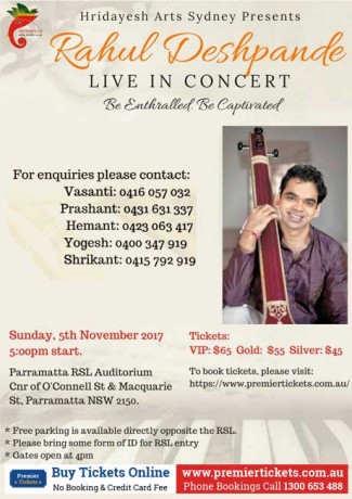 Rahul Deshpande Live in Concert - Sydney