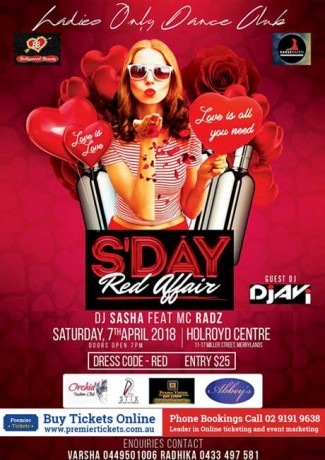 S'Day Red Affair - Ladies Only Club Night