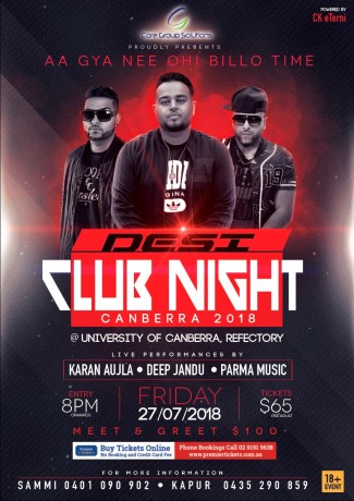 Desi Club Night Canberra 2018