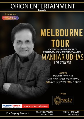 An Evening with Manhar Udhas in Melbourne
