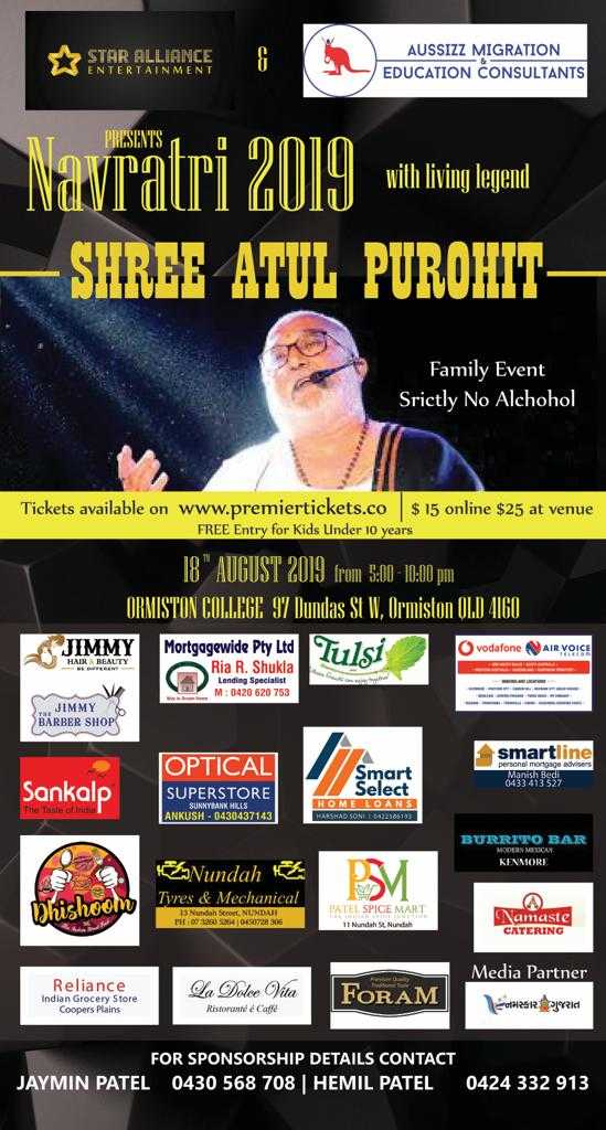 Navratri Dandiya with Atul Purohit in Brisbane 2019