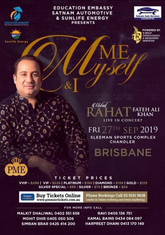 Me, Myself & I -Ustad Rahat Fateh Ali Khan Live In Brisbane