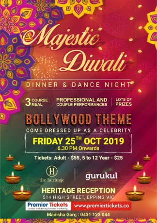 MAJESTIC DIWALI - DINNER & DANCE NIGHT
