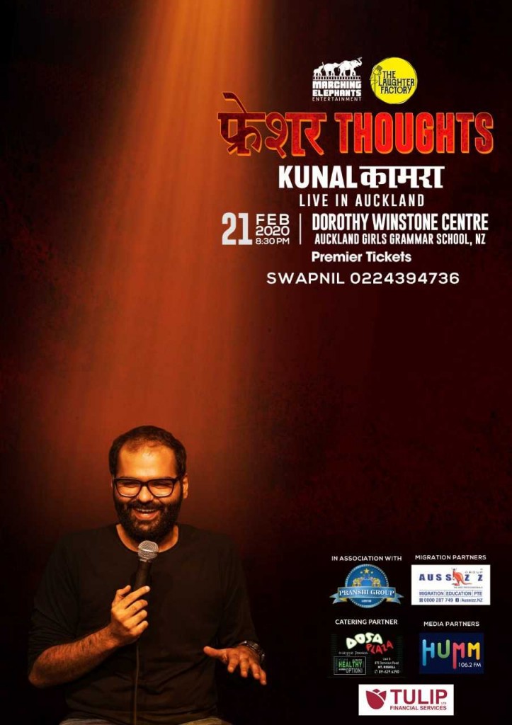 Fresher Thoughts by Kunal Kamra in Auckland