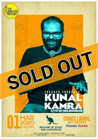 Fresher Thoughts by Kunal Kamra in Melbourne