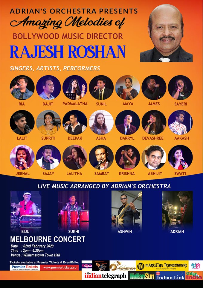 Amazing Melodies of Rajesh Roshan by Adrian's Orchestra - MELBOURNE