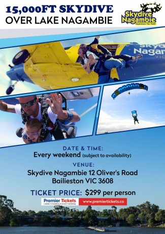 15,000ft Skydive over Lake Nagambie
