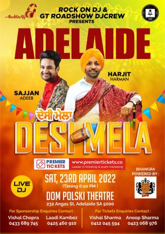 Desi Mela 2022 - Harjit Harman and Sajjan Adeeb - Live in Concert Adelaide