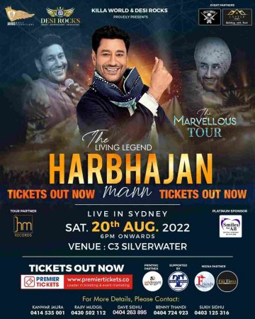 The Living Legend Harbhajan Mann Live in Concert 2022 - Sydney