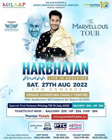 The Living Legend Harbhajan Mann Live in Concert 2022 - Adelaide