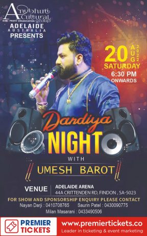 Dandiya Night with Umesh Barot 2022 - Adelaide