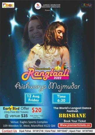 Rangtaali 2022 - Aishwarya Majmudar in Brisbane