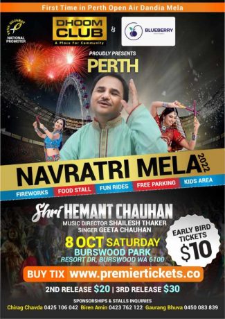 Navratri Mela 2022 Perth by Shri Hemant Chauhan