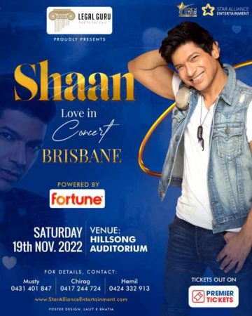 Shaan Love in Concert Brisbane 2022