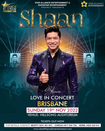 Shaan Love in Concert Brisbane 2022