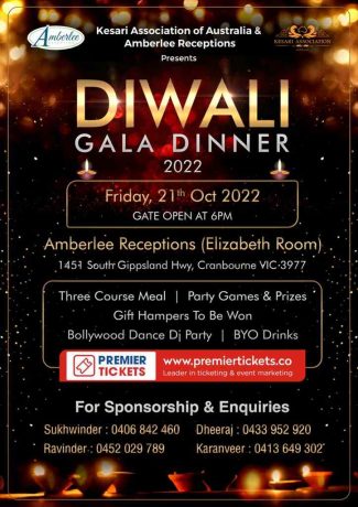 DIWALI GALA DINNER 2022 - Melbourne