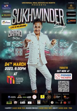 Jai Ho - Sukhwinder Singh Live in Concert Melbourne 2023