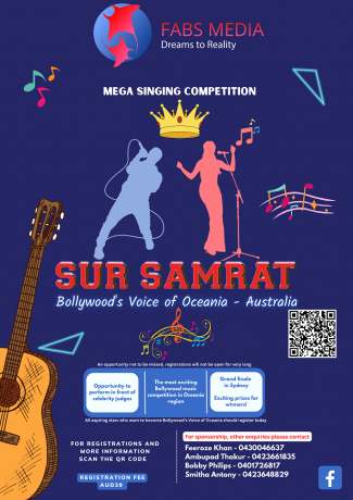 SUR SAMRAT Bollywood's Voice of Oceania - Australia 2023