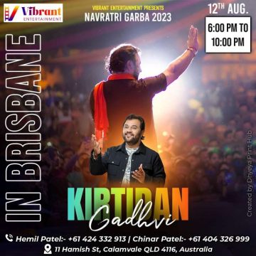 Navratri Garba 2023 with Kirtidan Gadhvi in Brisbane