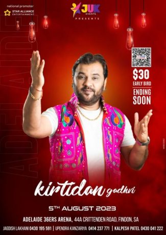 Kirtidan Gadhvi Garba Night 2023 - Adelaide