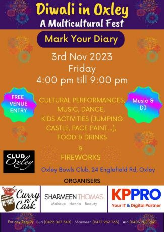 Diwali In Oxley - A Multicultural Fest 2023