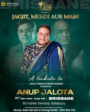 Jagjit Mehdi aur Main - Padma Shri Anup Jalota Live in Brisbane