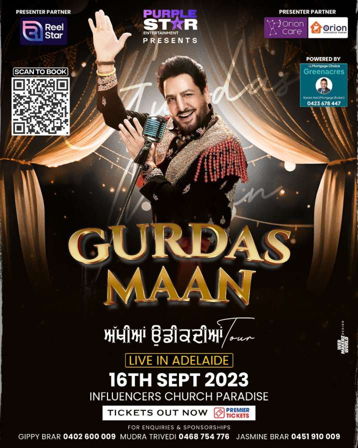 Gurdas Maan Live in Adelaide 2023 – Akhiyan Udeekdian Tour