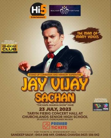 Comedy Night with Man of Many Voices Jay Vijay Sachan in Perth